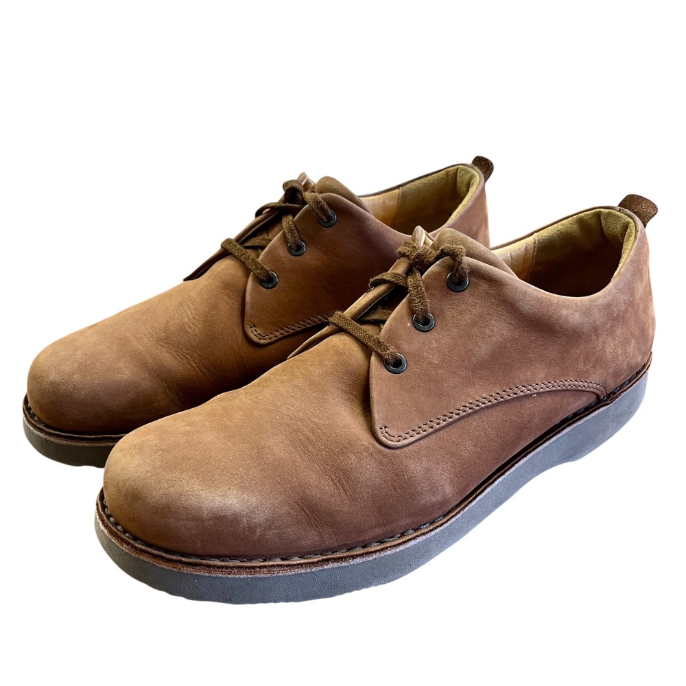 SAMUEL HUBBARD Brown Nubuck Leather Free Oxford Shoes Mens 12‎ Lace Up Vibram